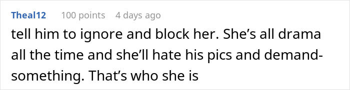 A comment advises ignoring and blocking the entitled woman for a photographer's response.