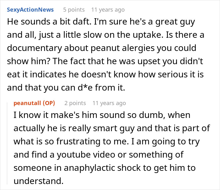 A woman is wondering how many reminders her boyfriend needs about her allergy after he keeps forgetting. A woman is wondering how many reminders her boyfriend needs about her allergy after he keeps forgetting.
