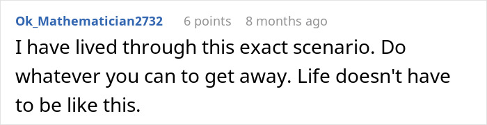 A comment from someone who lived through a similar red flag scenario in a 7-year relationship. A comment from someone who lived through a similar red flag scenario in a 7-year relationship.