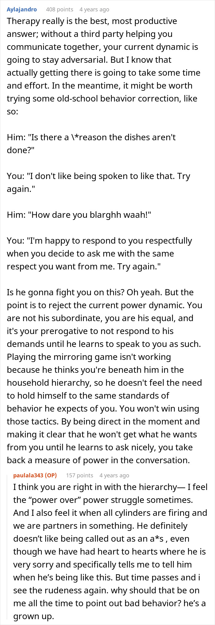 A wife shares her thoughts on her hubby's questions and dynamic, noting he tells her shes making a big deal out of nothing. A wife shares her thoughts on her hubby's questions and dynamic, noting he tells her shes making a big deal out of nothing.