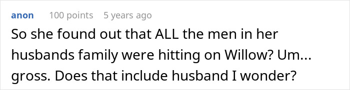 Best friend on family vacation: Comment reacting to the discovery of multiple in-laws hitting on the best friend during a family vacation. Best friend on family vacation: Comment reacting to the discovery of multiple in-laws hitting on the best friend during a family vacation.