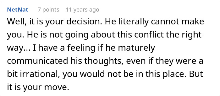 A hilariously awkward social media comment giving unsolicited advice on a conflict, with someone sharing too much. A hilariously awkward social media comment giving unsolicited advice on a conflict, with someone sharing too much.