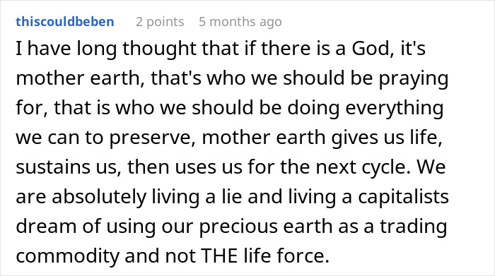 A Reddit comment about Mother Earth and the unbelievable life on Earth, from an astronaut's perspective.
