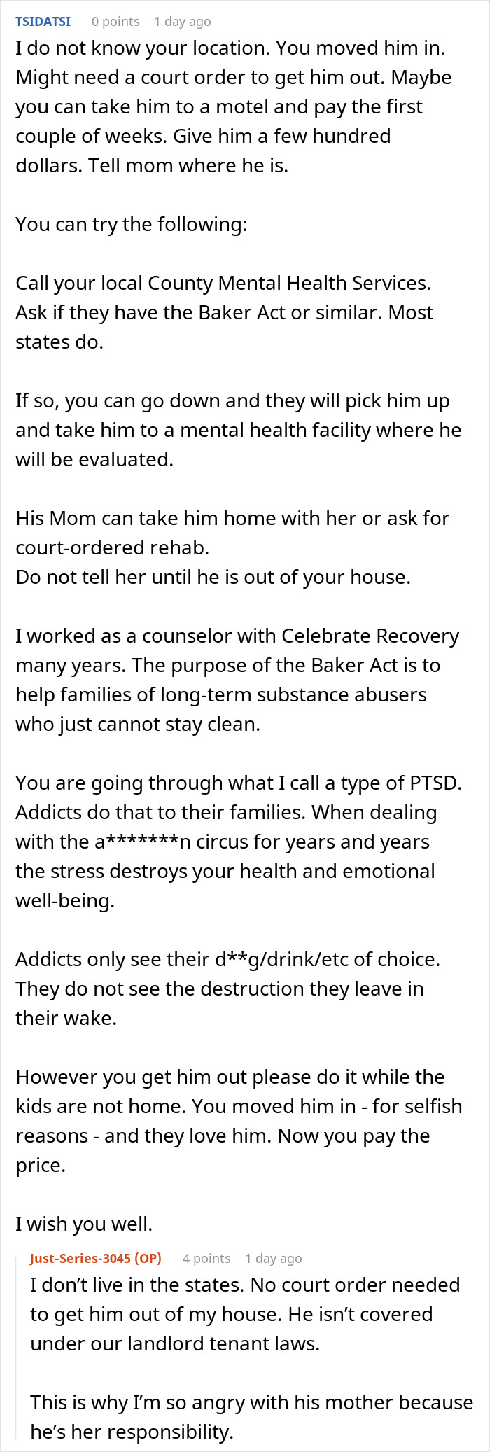 Entitled MIL Refuses To Take In Her Drunk Son, Blames His Ex-Wife For Finally Quitting The Role Entitled MIL Refuses To Take In Her Drunk Son, Blames His Ex-Wife For Finally Quitting The Role
