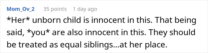 Comment on a cheating wife scenario, emphasizing the innocence of the unborn child and the husband. Comment on a cheating wife scenario, emphasizing the innocence of the unborn child and the husband.