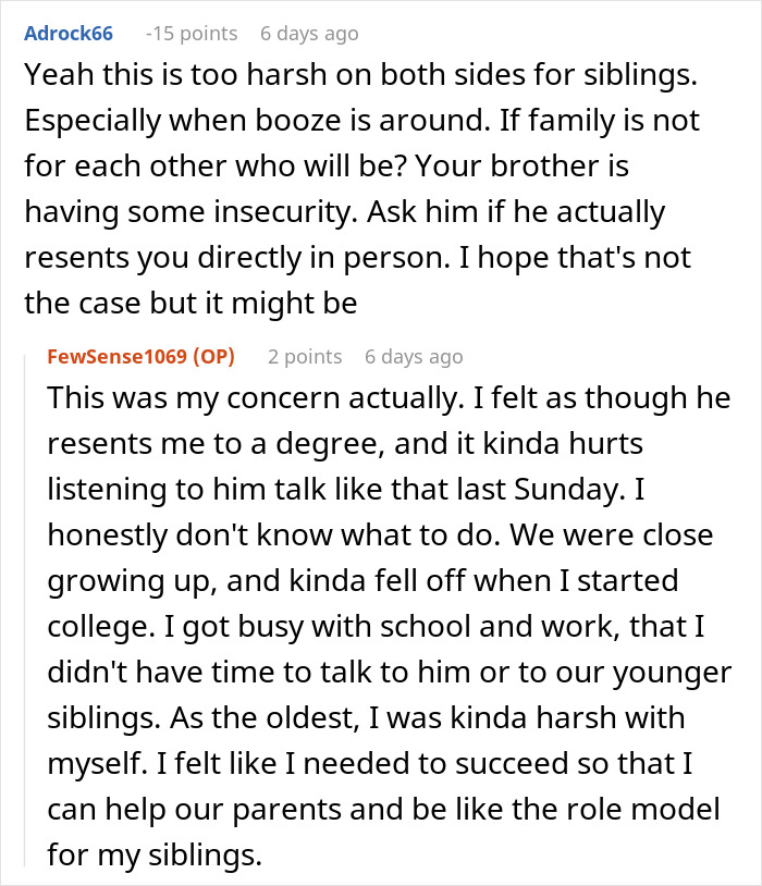 Woman Gives Brother A Harsh Reality Check After His Insane Take On Her Life
