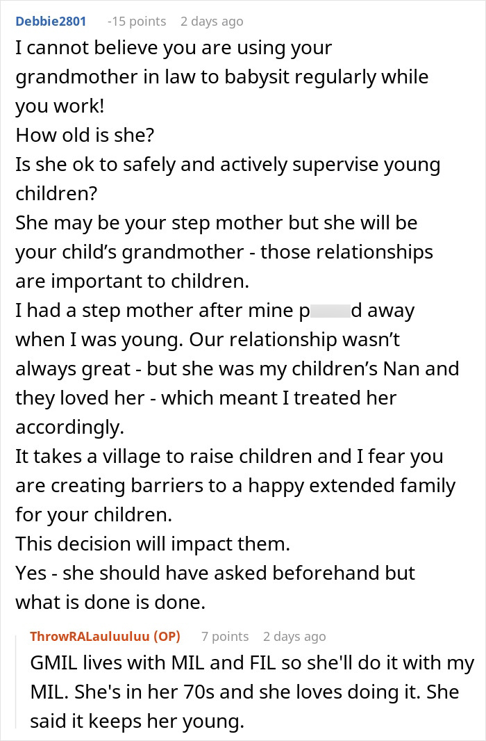 A Reddit comment discusses the importance of grandmother relationships for children, impacting a woman's desire for motherhood. A Reddit comment discusses the importance of grandmother relationships for children, impacting a woman's desire for motherhood.