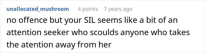 A comment about MIL skipping grandson's first birthday to support spoiled SIL. A comment about MIL skipping grandson's first birthday to support spoiled SIL.