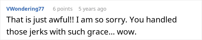 A comment on the story about a mom who mistakes a medical worker's prosthetic ear for a Halloween costume. A comment on the story about a mom who mistakes a medical worker's prosthetic ear for a Halloween costume.