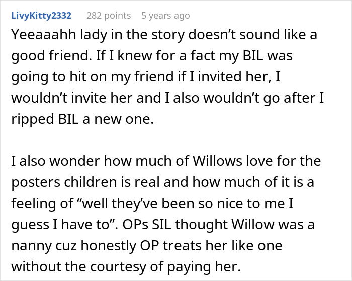 Best friend on family vacation: Comment questioning a friend's intentions and the in-laws' tantrum during a family vacation. Best friend on family vacation: Comment questioning a friend's intentions and the in-laws' tantrum during a family vacation.