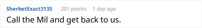 A comment suggesting to call the MIL about the husband wanting daughter named after best friend. A comment suggesting to call the MIL about the husband wanting daughter named after best friend.