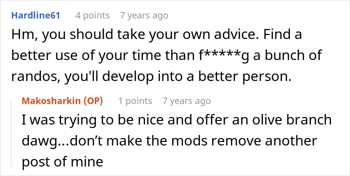 A Reddit comment suggesting someone find a better use of time than engaging in arguments online about an open relationship. A Reddit comment suggesting someone find a better use of time than engaging in arguments online about an open relationship.