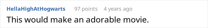 Screenshot of a comment stating that this story of friends and spouses sleeping together would make an adorable movie. Screenshot of a comment stating that this story of friends and spouses sleeping together would make an adorable movie.