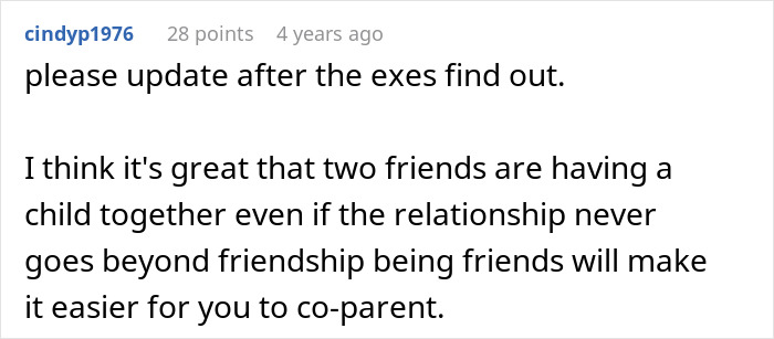 CindyP1976 comments on friends whose spouses are sleeping together, finding support and having a child together. CindyP1976 comments on friends whose spouses are sleeping together, finding support and having a child together.