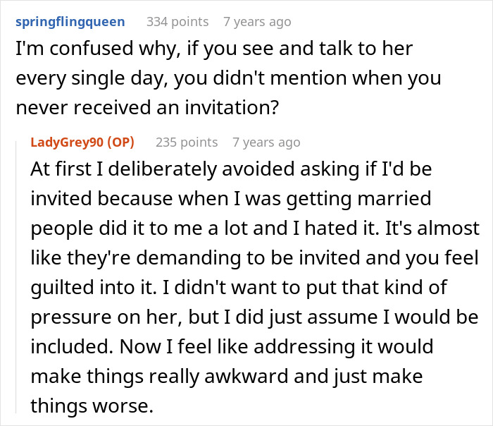 Woman Thinks She’s Found A Bestie At Work, Her Wedding Invite List Reveals She’s Just A Coworker Woman Thinks She’s Found A Bestie At Work, Her Wedding Invite List Reveals She’s Just A Coworker