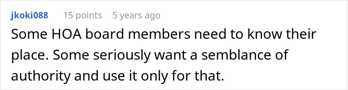 A comment about HOA board members and a man throwing a fit over an ambulance in his parking spot.