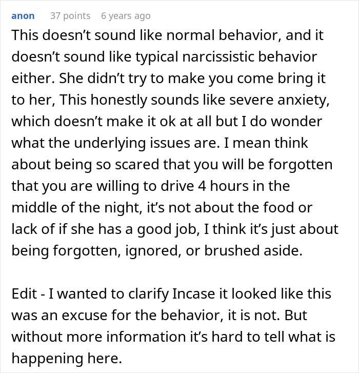 A thoughtful comment about the hunter's mom raiding his kitchen overnight for meat, suggesting severe anxiety. Highlights her wanting her share. A thoughtful comment about the hunter's mom raiding his kitchen overnight for meat, suggesting severe anxiety. Highlights her wanting her share.