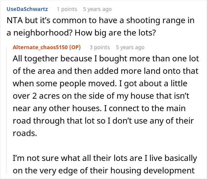 A screenshot showing a discussion about a man owning home and land free of HOA rules. A screenshot showing a discussion about a man owning home and land free of HOA rules.