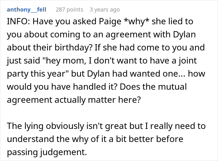 14YO Wants An All-Girls Birthday And Excludes Her Twin Brother, Mom Steps In And Cancels It 14YO Wants An All-Girls Birthday And Excludes Her Twin Brother, Mom Steps In And Cancels It