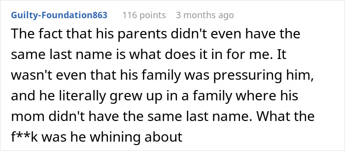 An awkward comment on parents having different last names. People sharing too much when nobody asked. An awkward comment on parents having different last names. People sharing too much when nobody asked.