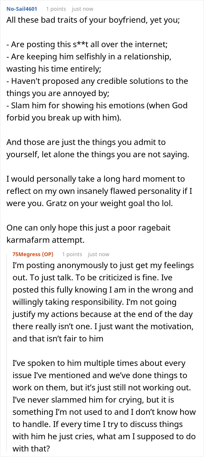 Woman Uses Her Disgust With Her Boyfriend As Inspiration To Lose Weight Woman Uses Her Disgust With Her Boyfriend As Inspiration To Lose Weight