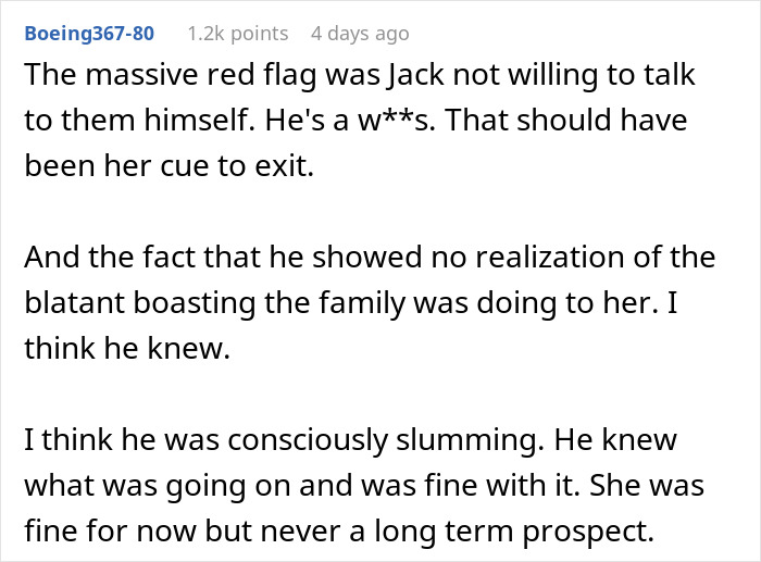 A screenshot of a Reddit comment by Boeing367-80, identifying red flags in a cruel plan. A screenshot of a Reddit comment by Boeing367-80, identifying red flags in a cruel plan.