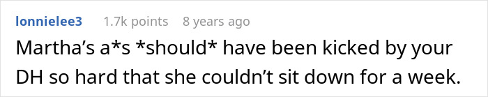 A comment about MILs making invasive accusations after a woman gives birth.