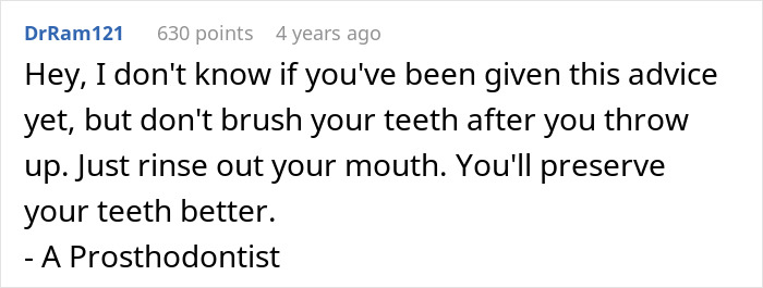 A comment about dental advice after spouses are sleeping together. A comment about dental advice after spouses are sleeping together.