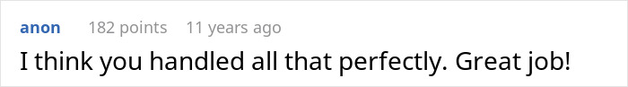 A comment validating the woman's handling of her boyfriend forgetting her allergy, showing support. A comment validating the woman's handling of her boyfriend forgetting her allergy, showing support.
