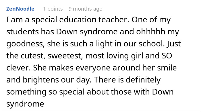 A special education teacher shares about a student with Down syndrome, highlighting the joy and light she brings.