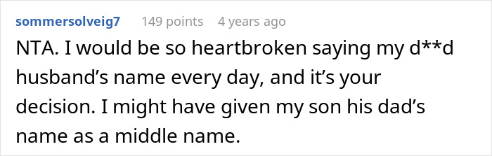 Widow Refuses To Honor Promise To Name Baby After Husband, Grieving MIL Livid And Confronts Her