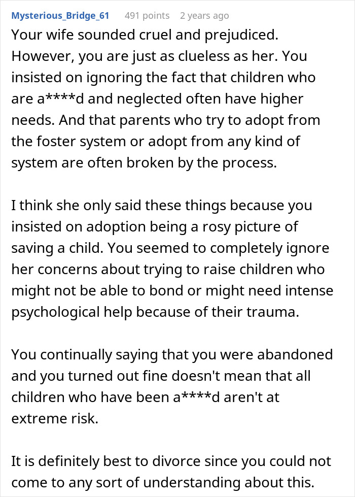 A screenshot showing comments on a post where a man questions marriage due to wife's shocking beliefs about conceiving children.