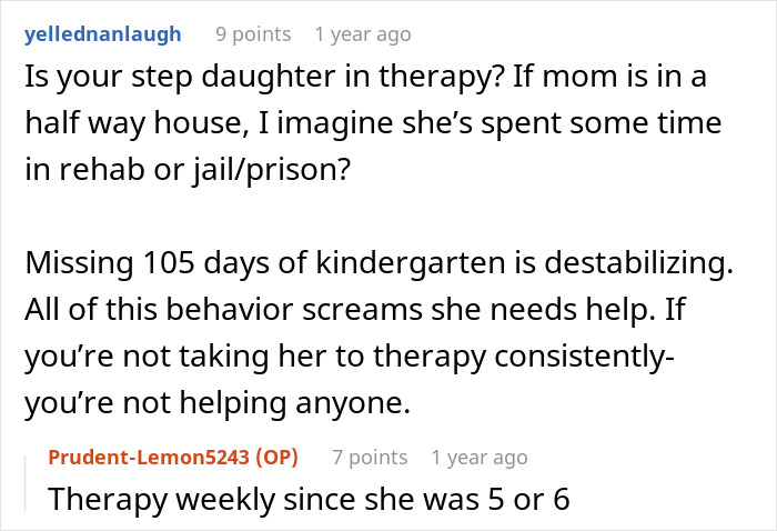 A woman seeking advice for ongoing drama with her husband's kid, discussing therapy. A woman seeking advice for ongoing drama with her husband's kid, discussing therapy.