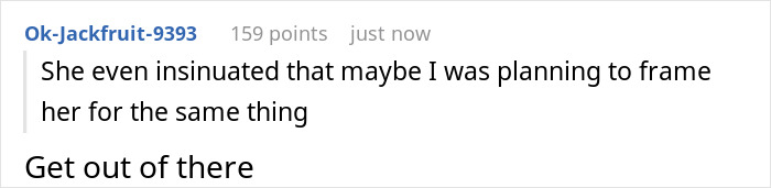 A comment suggesting a wife obsessed with a criminal trial might frame her husband.