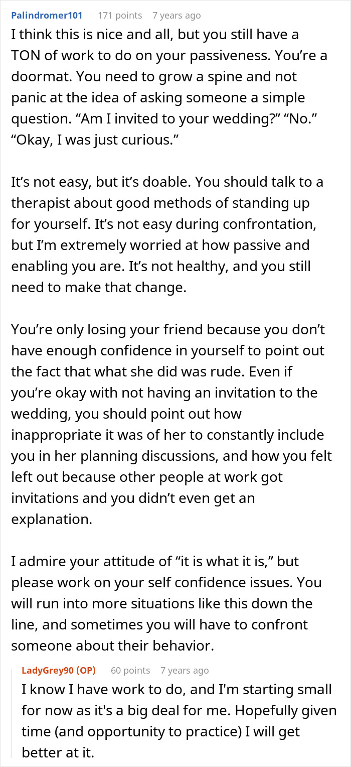 Woman Thinks She’s Found A Bestie At Work, Her Wedding Invite List Reveals She’s Just A Coworker Woman Thinks She’s Found A Bestie At Work, Her Wedding Invite List Reveals She’s Just A Coworker