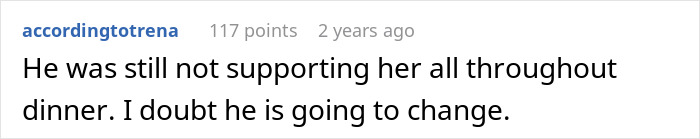 A screenshot of a comment about a man not supporting his partner, in the context of a MIL driving a woman to leave her son. A screenshot of a comment about a man not supporting his partner, in the context of a MIL driving a woman to leave her son.