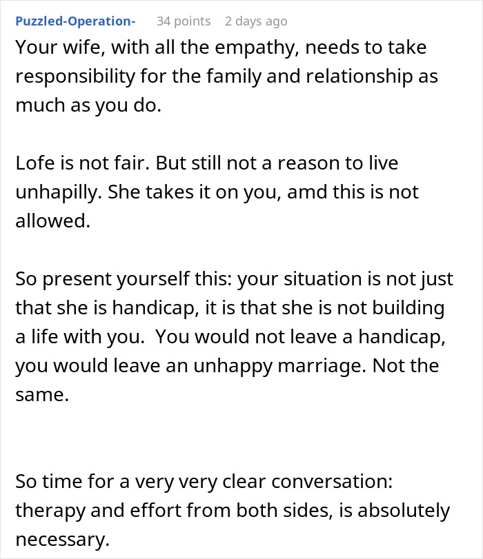 Husband&rsquo;s Life Is A Living Hell Due To Wife&rsquo;s Disability After An Accident: &ldquo;Don't Know If I Can Do This&rdquo;