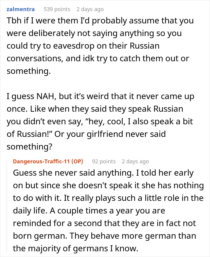 Guy's Accidental Russian Reveal Leaves GF's Parents Feeling Like He Was Hiding A Major Secret Guy's Accidental Russian Reveal Leaves GF's Parents Feeling Like He Was Hiding A Major Secret