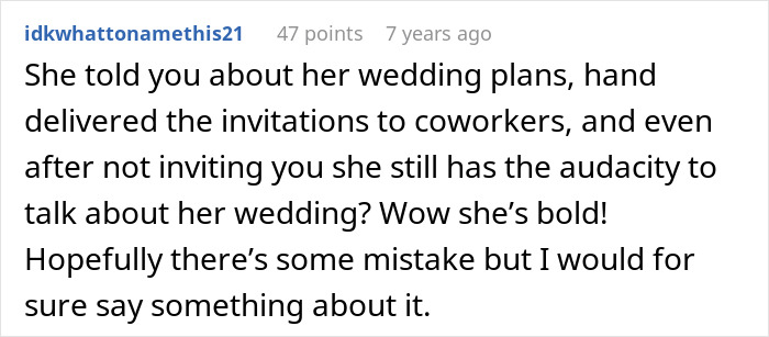 Woman Thinks She’s Found A Bestie At Work, Her Wedding Invite List Reveals She’s Just A Coworker Woman Thinks She’s Found A Bestie At Work, Her Wedding Invite List Reveals She’s Just A Coworker