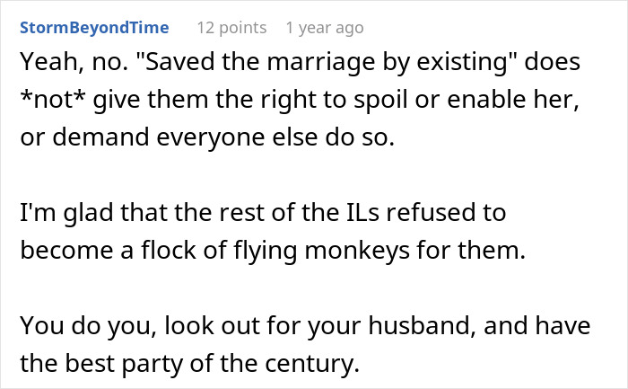 A comment about a SIL bullying a deaf cousin and getting banned from a wedding, saying they don't have the right to spoil her. A comment about a SIL bullying a deaf cousin and getting banned from a wedding, saying they don't have the right to spoil her.