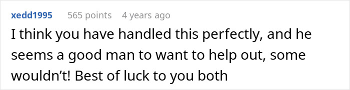 A comment praising how friends handled their spouses sleeping together, highlighting good support. A comment praising how friends handled their spouses sleeping together, highlighting good support.