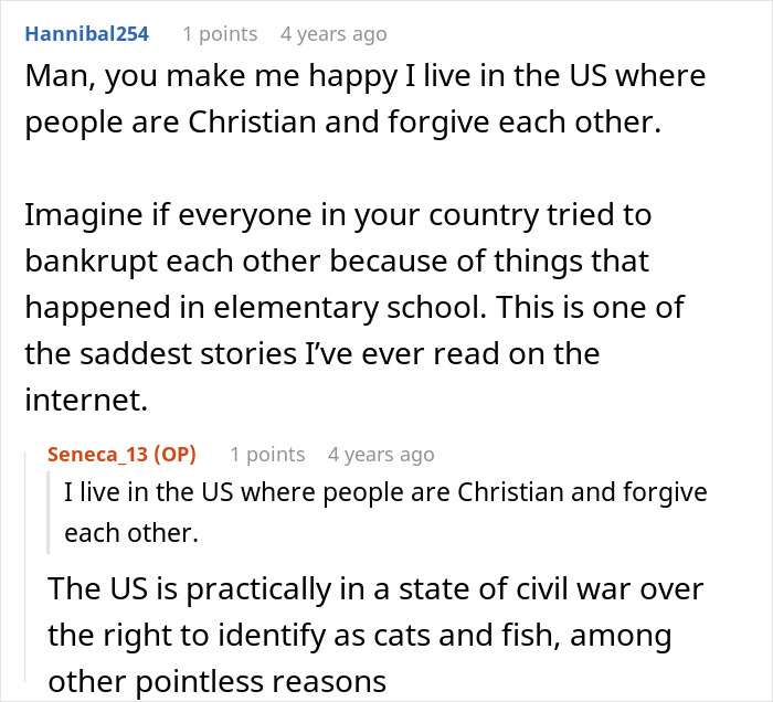 A Reddit screenshot showing a user expressing sadness about the story and discussing forgiveness, related to the bully gaslights kid aftermath. A Reddit screenshot showing a user expressing sadness about the story and discussing forgiveness, related to the bully gaslights kid aftermath.
