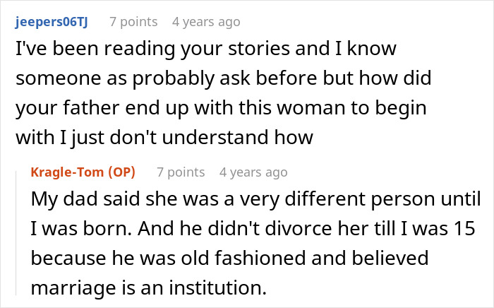 A comment on the spoiled sister and enabling mom's relationship with the father in the brother's nightmare. A comment on the spoiled sister and enabling mom's relationship with the father in the brother's nightmare.