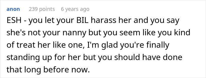 A screenshot of a Reddit comment about the best friend's treatment by the woman's in-laws during family vacation. A screenshot of a Reddit comment about the best friend's treatment by the woman's in-laws during family vacation.
