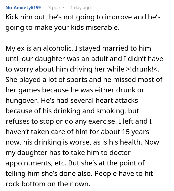 Entitled MIL Refuses To Take In Her Drunk Son, Blames His Ex-Wife For Finally Quitting The Role Entitled MIL Refuses To Take In Her Drunk Son, Blames His Ex-Wife For Finally Quitting The Role