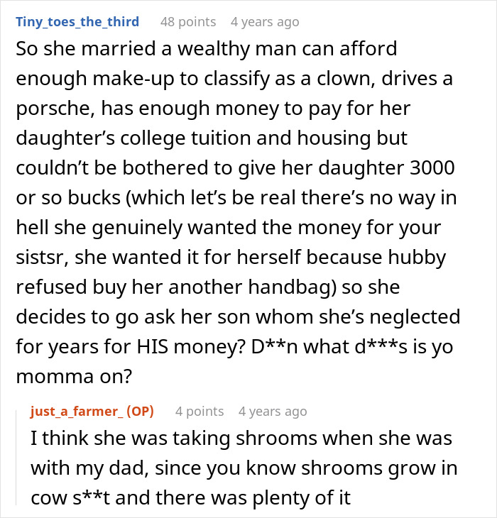 Mom Insults Her Abandoned Son, Then Has The Nerve To Try And Dig Her Claws Into His Inheritance Mom Insults Her Abandoned Son, Then Has The Nerve To Try And Dig Her Claws Into His Inheritance