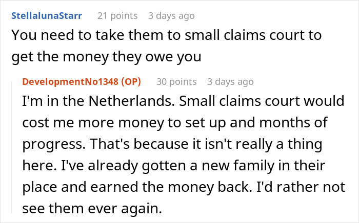A screenshot of comments suggesting legal action against parents for gaslighting a babysitter about a crying baby. A screenshot of comments suggesting legal action against parents for gaslighting a babysitter about a crying baby.