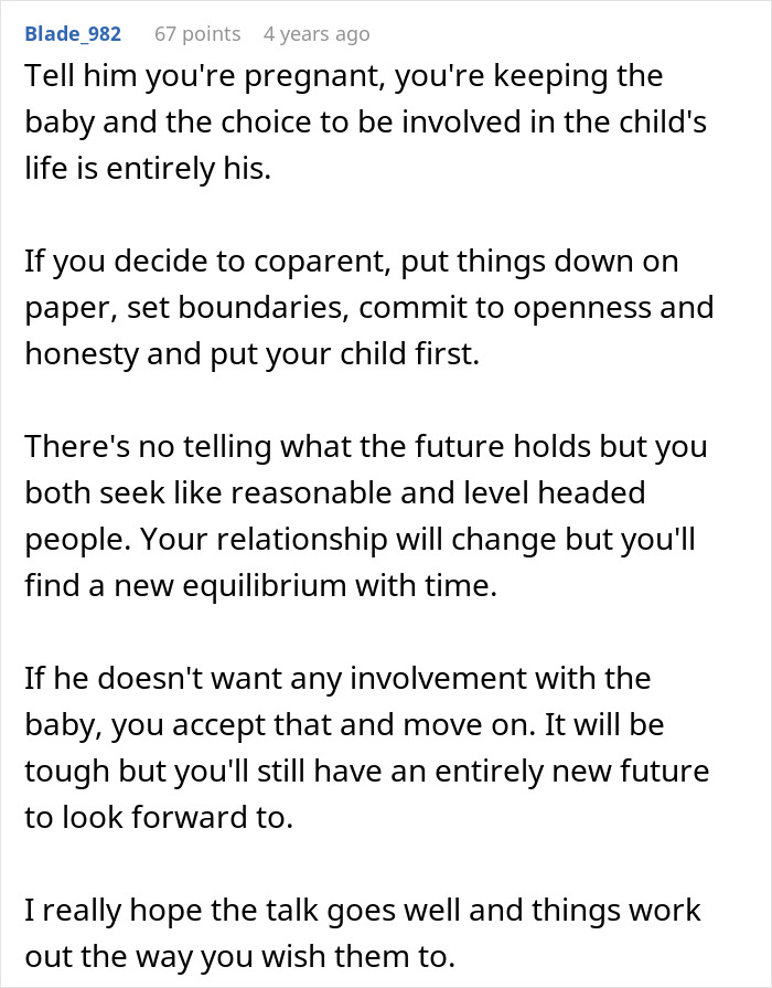 A screenshot of a Reddit comment discussing co-parenting when friends find out their spouses are sleeping together. A screenshot of a Reddit comment discussing co-parenting when friends find out their spouses are sleeping together.