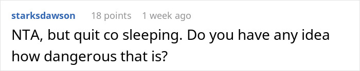 Wife confronts in-laws, husband's abysmal decision making regarding co-sleeping and defending her marital bed.