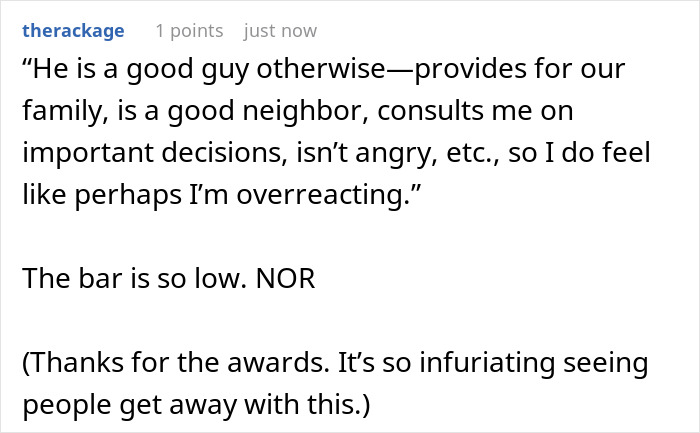 A user questions if a husband who left his pregnant partner is truly a good guy, highlighting low expectations in the relationship. A user questions if a husband who left his pregnant partner is truly a good guy, highlighting low expectations in the relationship.
